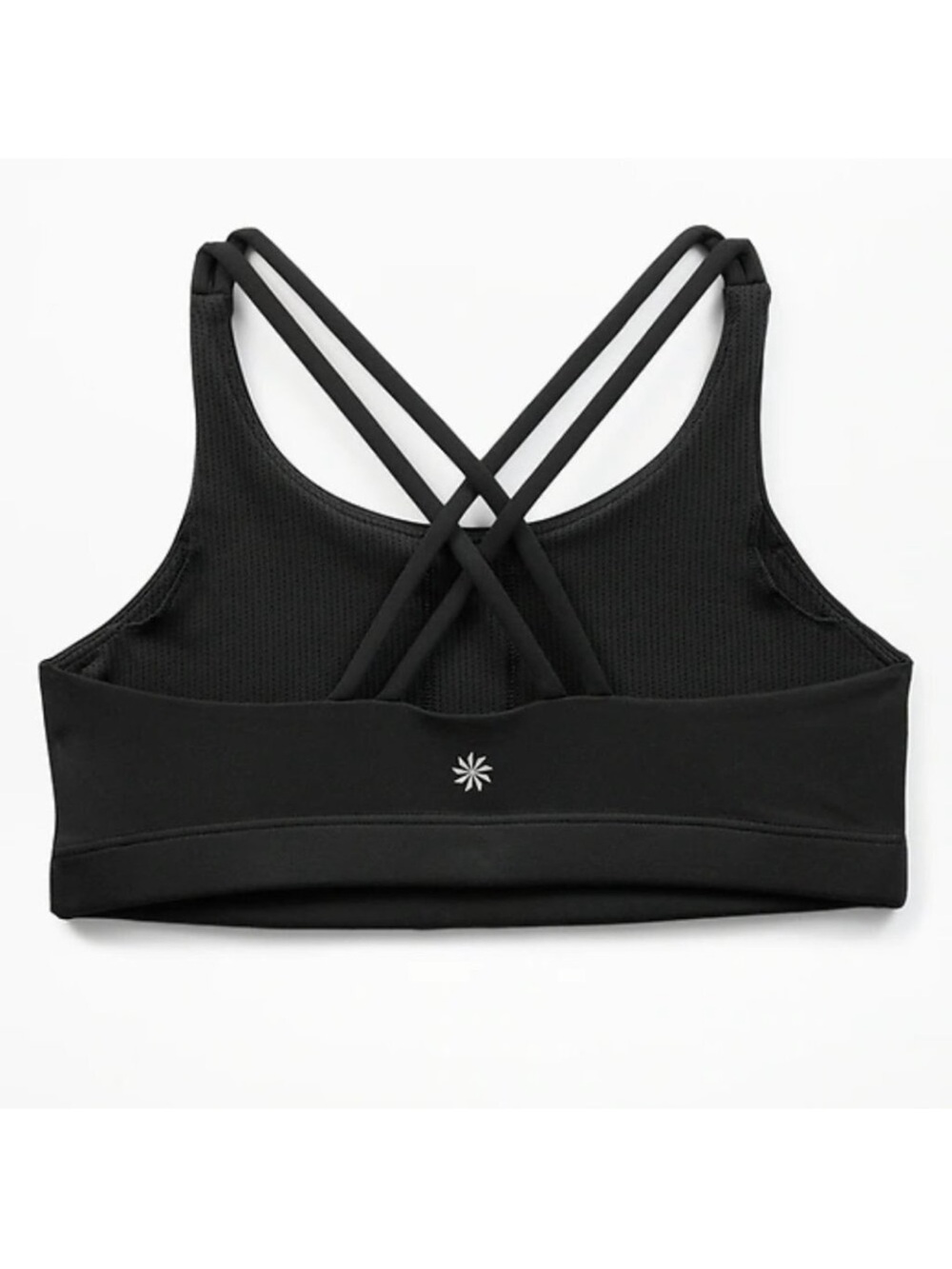 Athleta Girl Upbeat Strappy Sports Bra in Black Workout Athletic Girl's M 8/10 - Picture 2 of 6